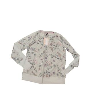 Jaclyn Intimates WhisperLuxe Lounge Jacket Small Shabby Floral Cozy Comfy NWT